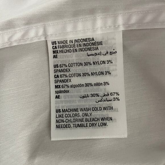 Alfani Dress Shirt Men's Medium 15-15.5 34/35 Pleated Panel Slim Fit White NEW - Picture 11 of 14